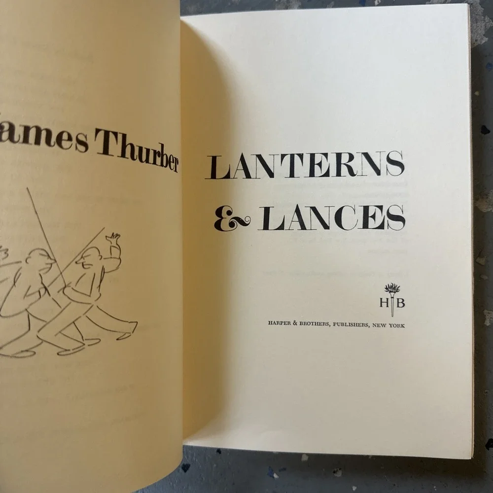 Lanterns And Lances - James Thurber 1961, First Edition, Ist PR ,‎ HCDJ